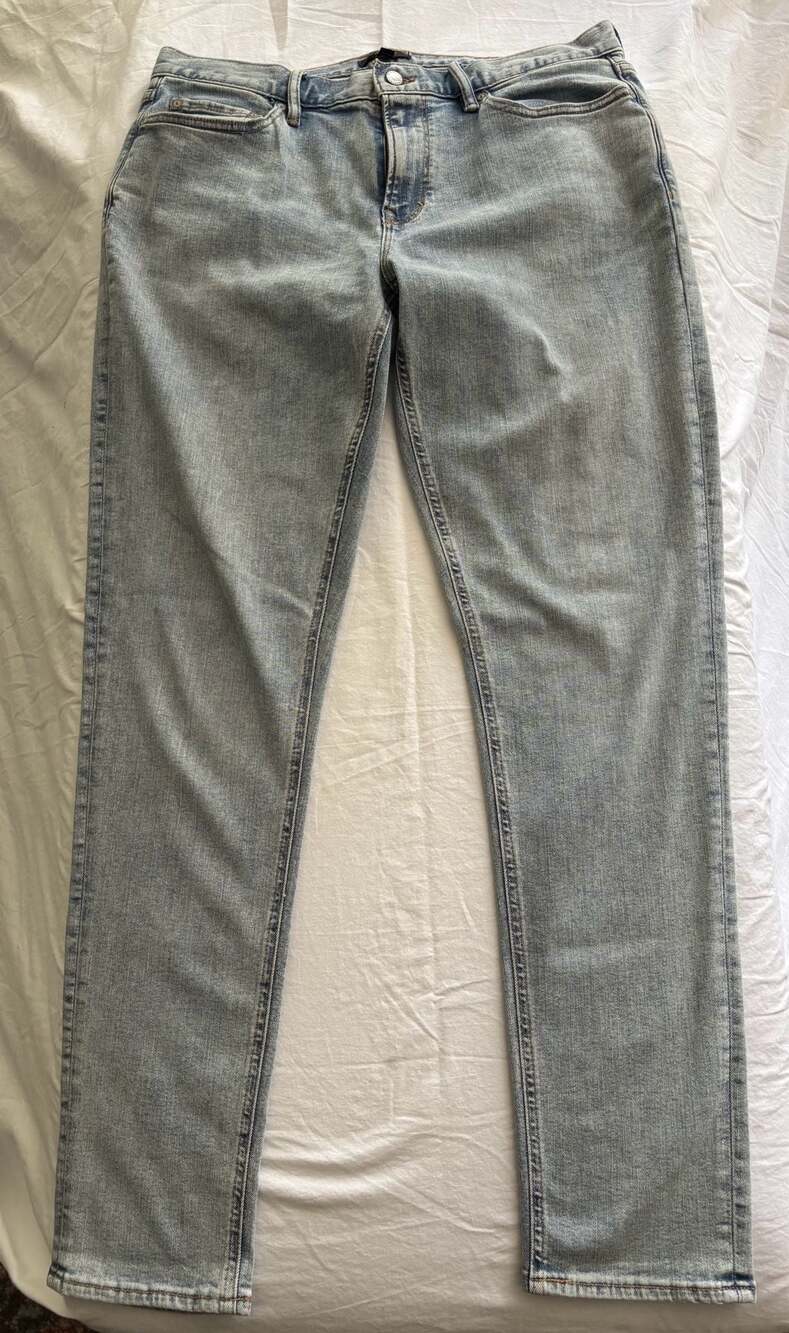 Banana Republic Travel Athletic Taper Light Wash Jeans, 35x34